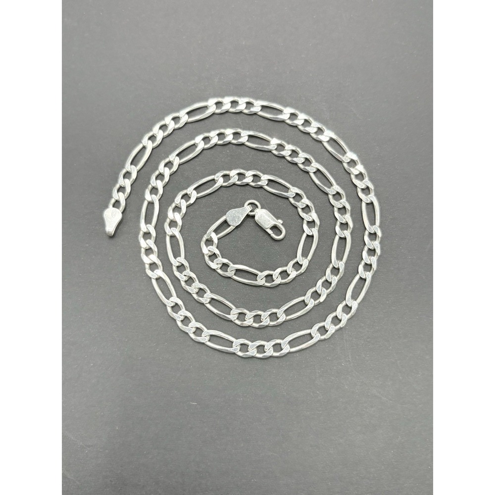 EUC 20" Sterling Silver 4.75MM Fígaro Chain Necklace 15 Grams F24